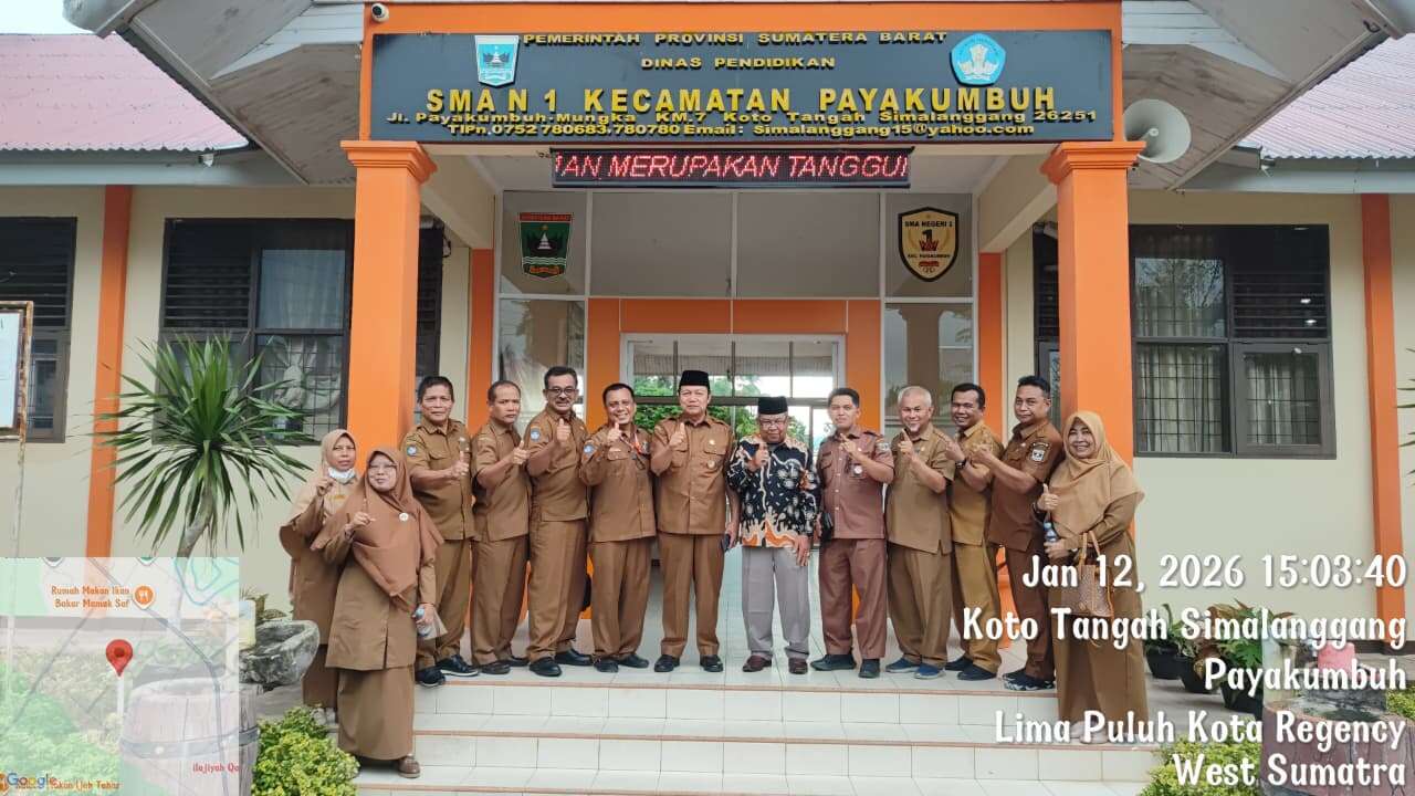 Kunjungan kepala Dinas ke SMAN 1 Kec.Payakumbuh